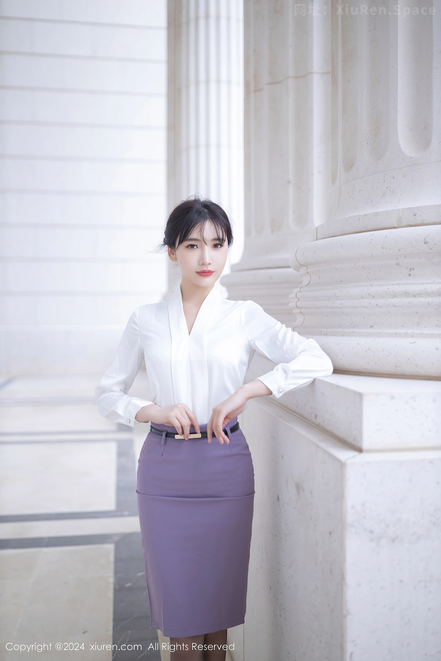 图片[6]-[XiuRen秀人网]VOL.8700 模特陆萱萱性感白T配紫短裙露白色内衣配超薄黑丝极致魅惑写真81P-秀人网官方网站